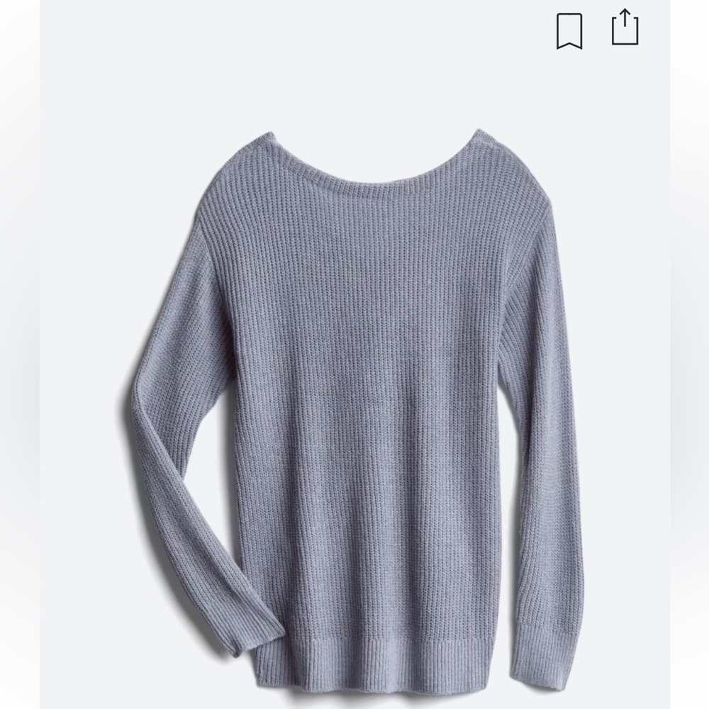Market + Spruce Fallan Twist Back Plunging V-Neck Pullover